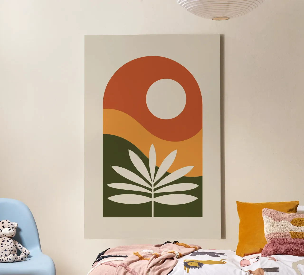 Crescent Moon Bloom tela con Cornice a cassetta da LisaArtes