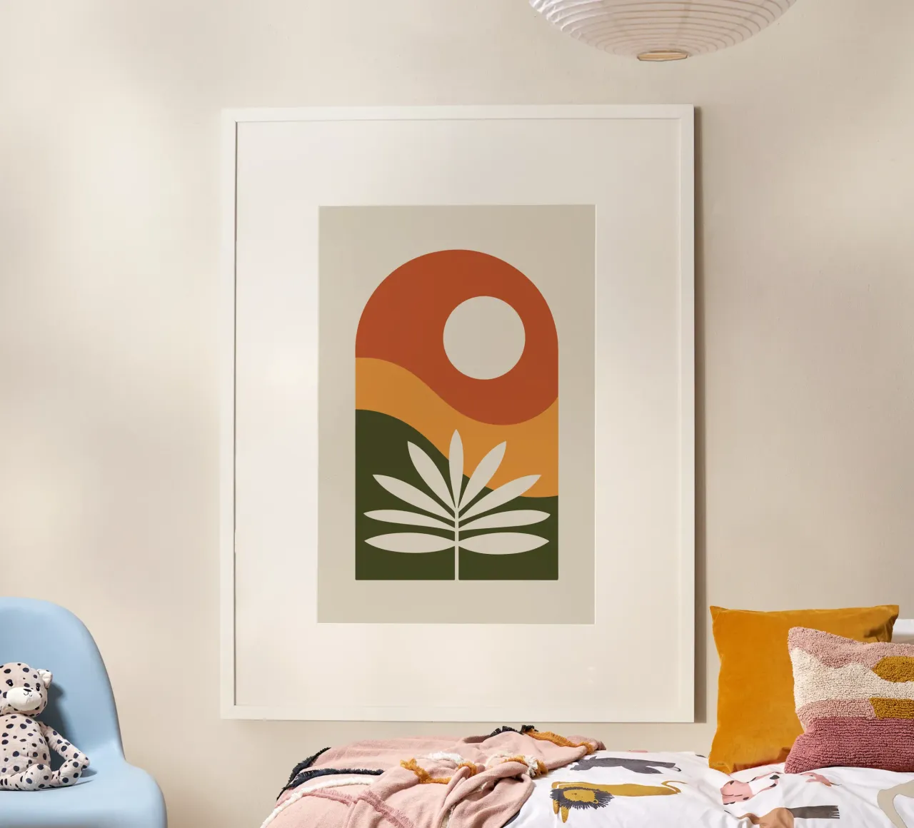 Crescent Moon Bloom poster con telaio in alluminio da LisaArtes