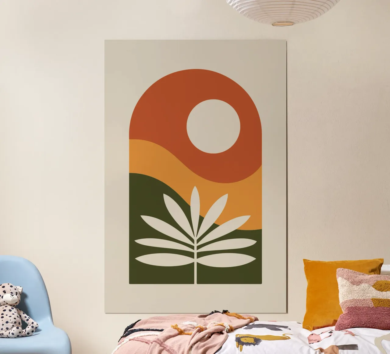 Crescent Moon Bloom poster con telaio in alluminio da LisaArtes