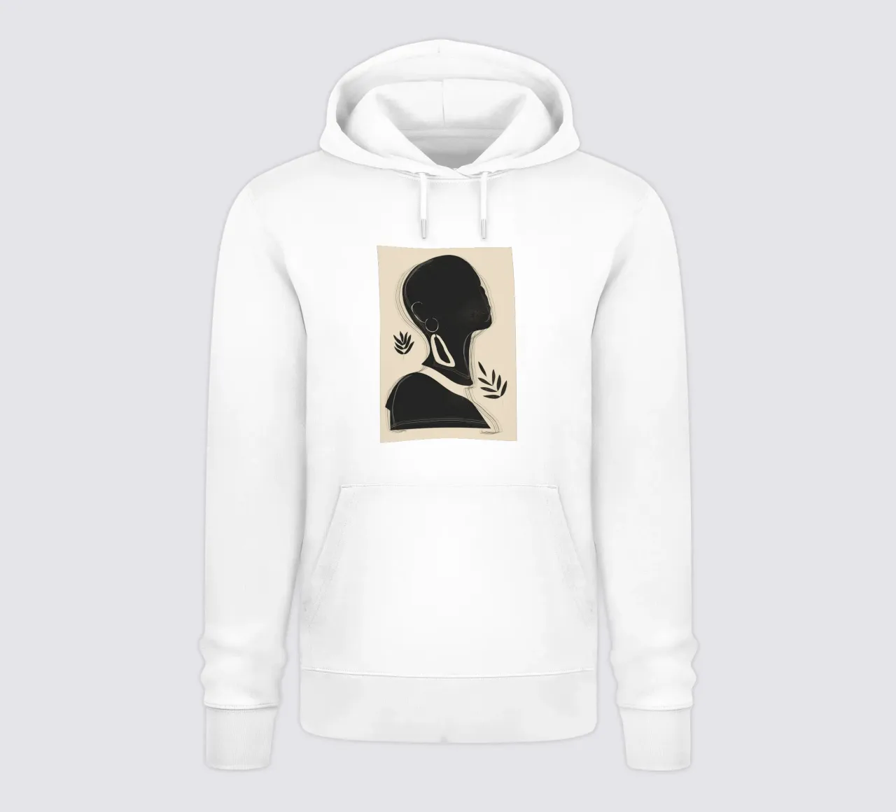 Ragazza tropicale astratta minimalista 3 felpa con cappuccio da ThingDesign