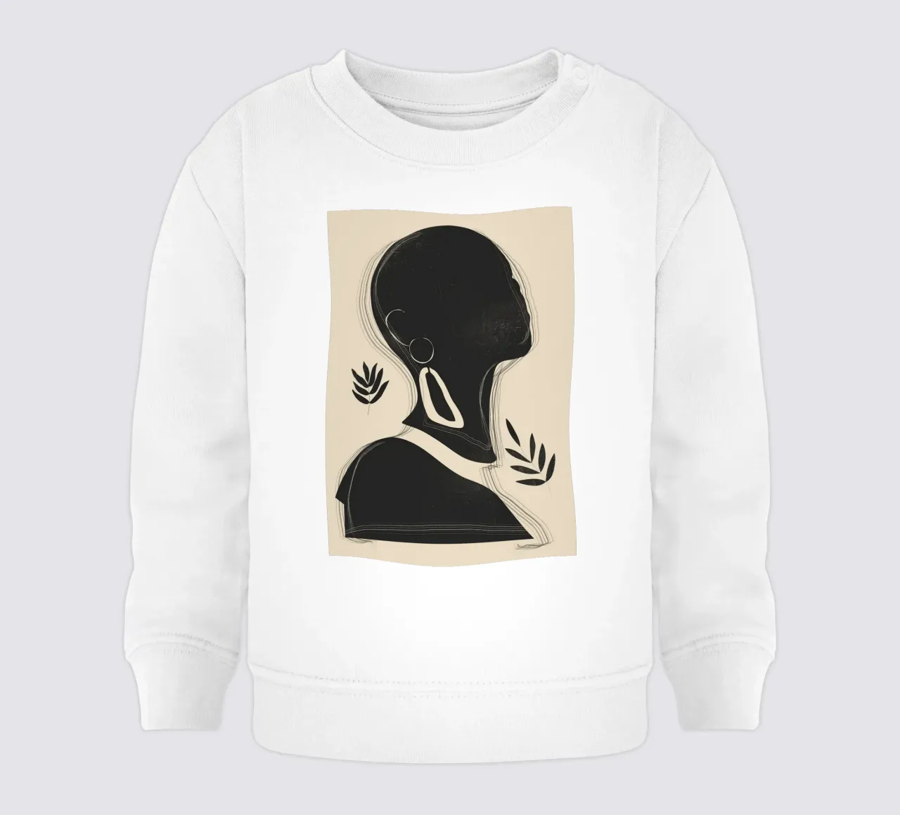 Ragazza tropicale astratta minimalista 3 felpa neonato da ThingDesign