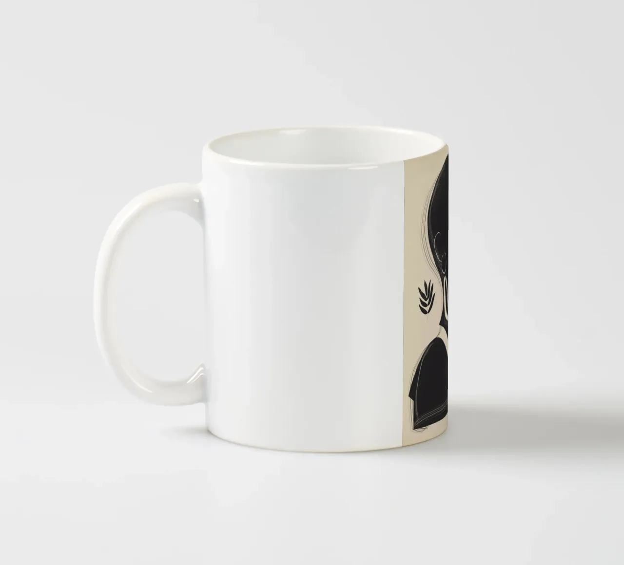 Ragazza tropicale astratta minimalista 3 tazza in ceramica da ThingDesign
