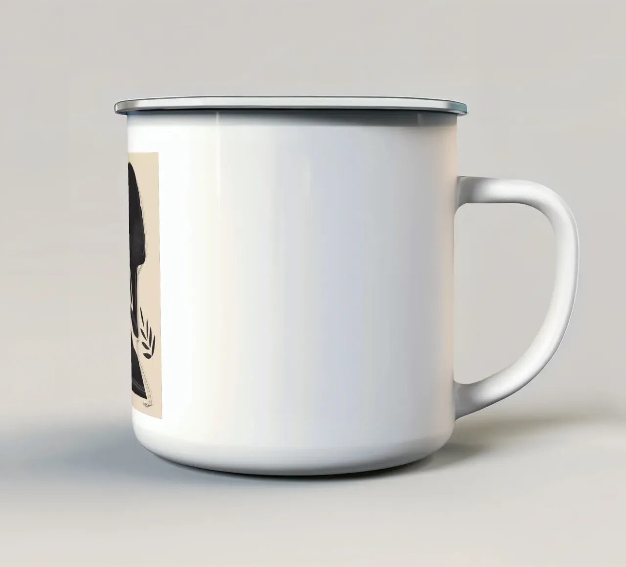 Ragazza tropicale astratta minimalista 3 tazza in smalto da ThingDesign