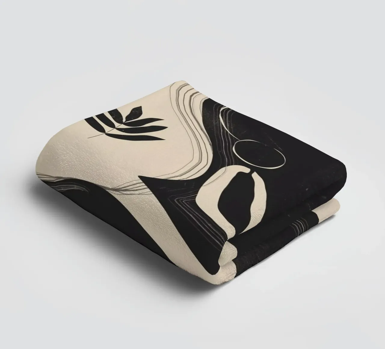 Tropisch Meisje Abstract Minimal 3 badhanddoek van ThingDesign