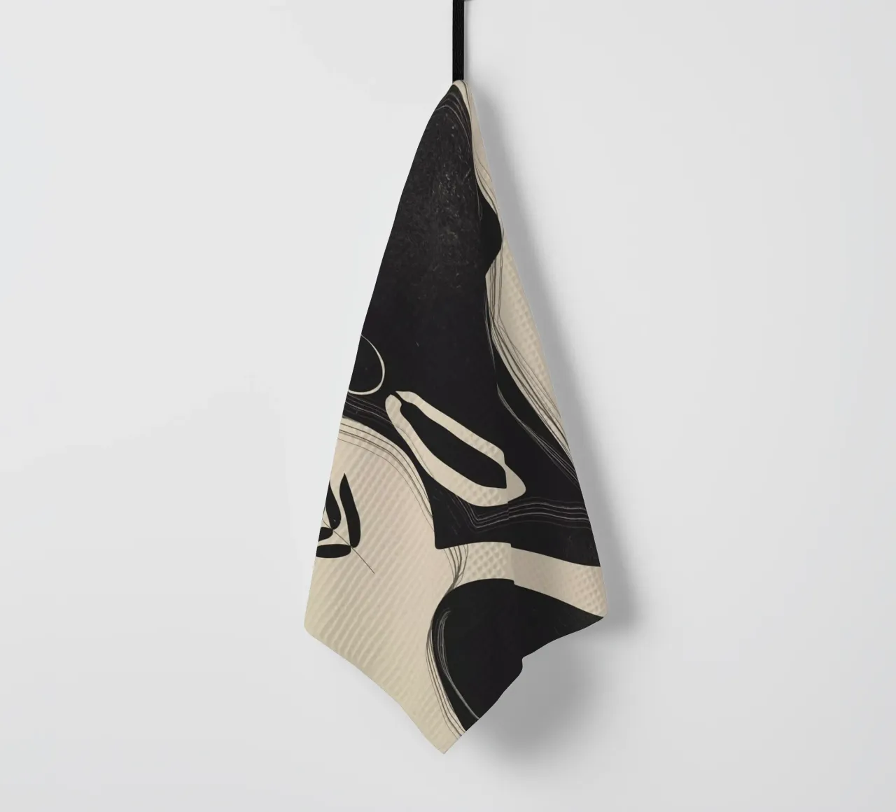 Fille tropicale Abstrait Minimal 3 torchon de ThingDesign