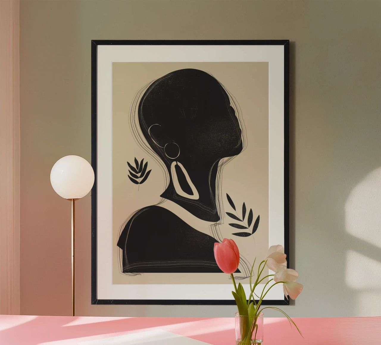 Tropical Girl Abstract Minimal 3 poster by ThingDesign