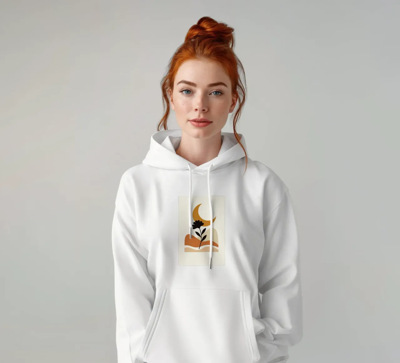 Crescent Moon Bloom felpa con cappuccio da LisaArtes