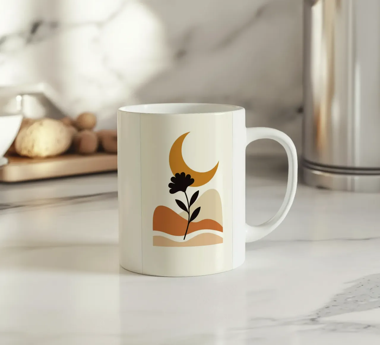 Crescent Moon Bloom tazza in ceramica da LisaArtes