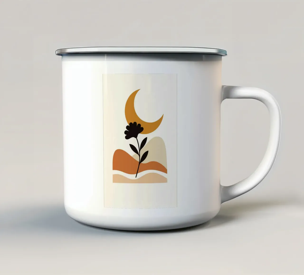 Crescent Moon Bloom tazza in smalto da LisaArtes