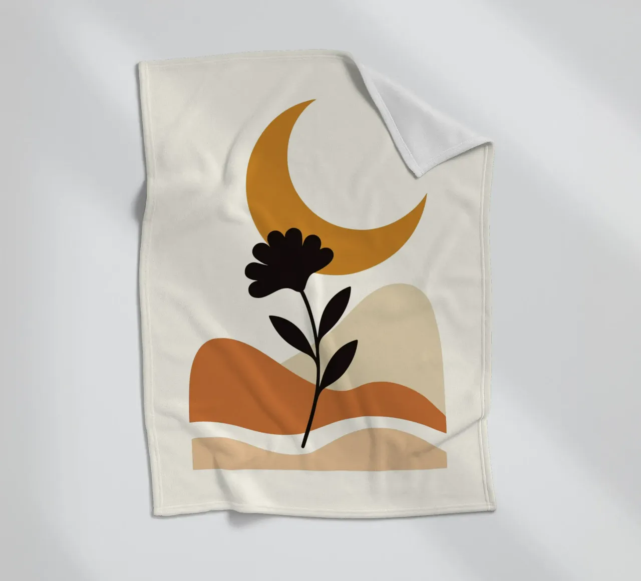 Crescent Moon Bloom coperta in pile da LisaArtes