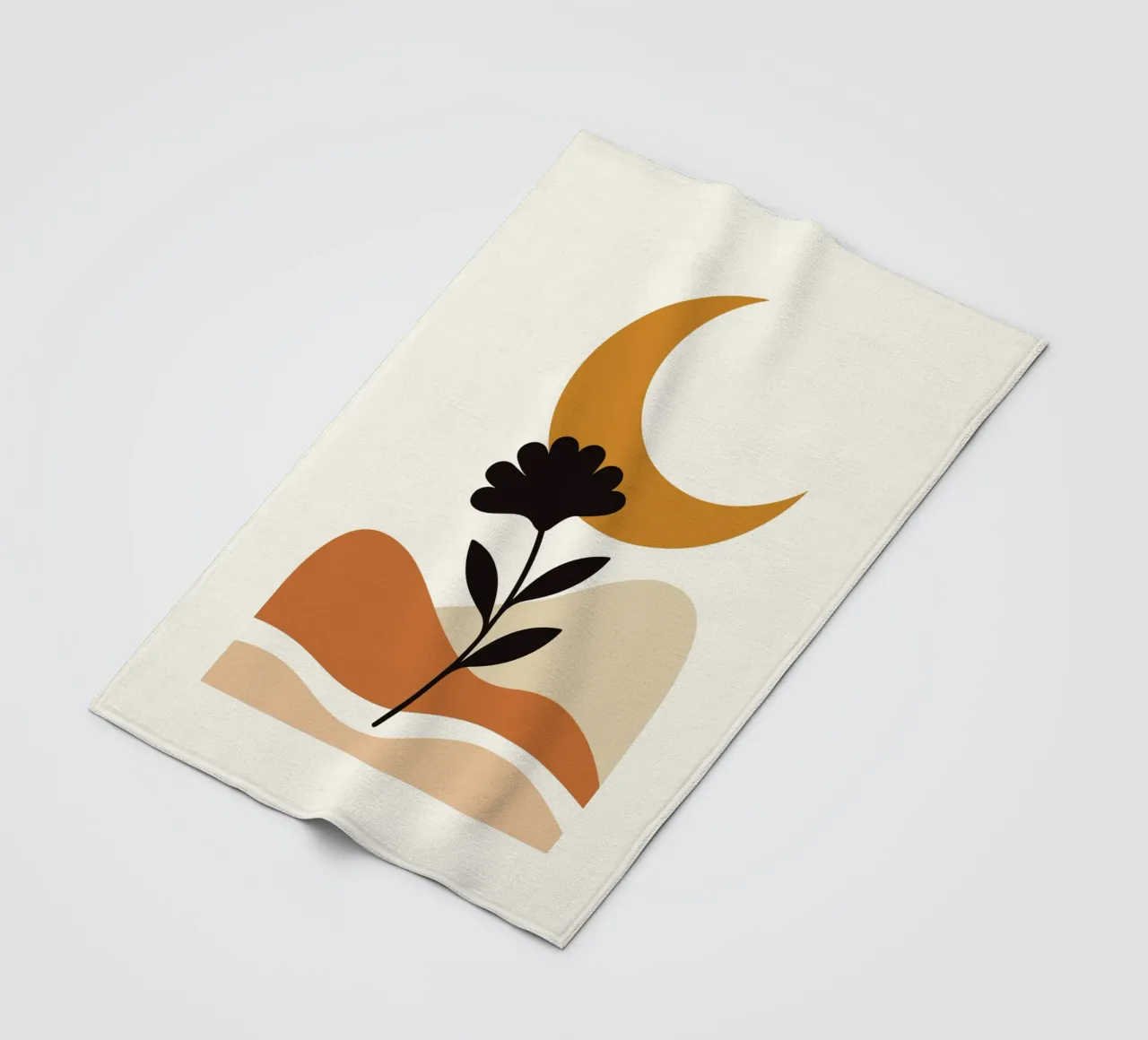 Crescent Moon Bloom coperta in pile da LisaArtes