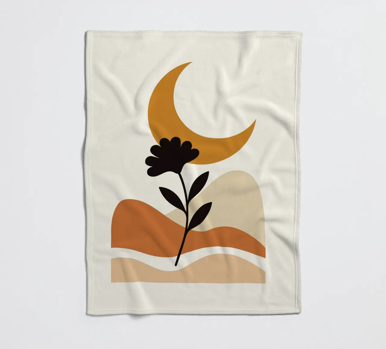Crescent Moon Bloom coperta in pile da LisaArtes
