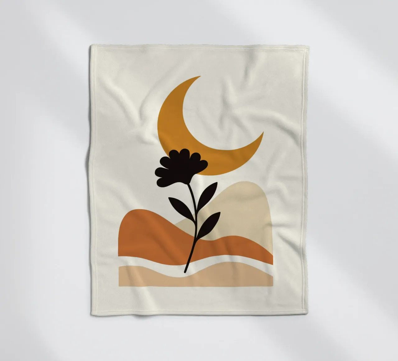 Crescent Moon Bloom coperta in pile da LisaArtes