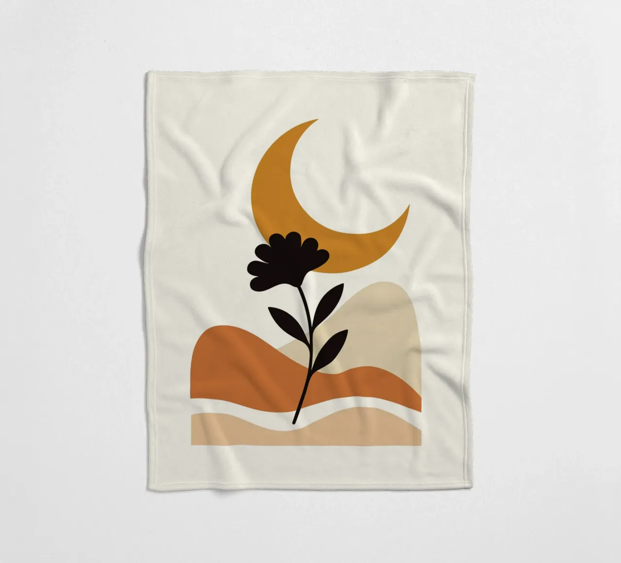 Crescent Moon Bloom coperta in pile da LisaArtes