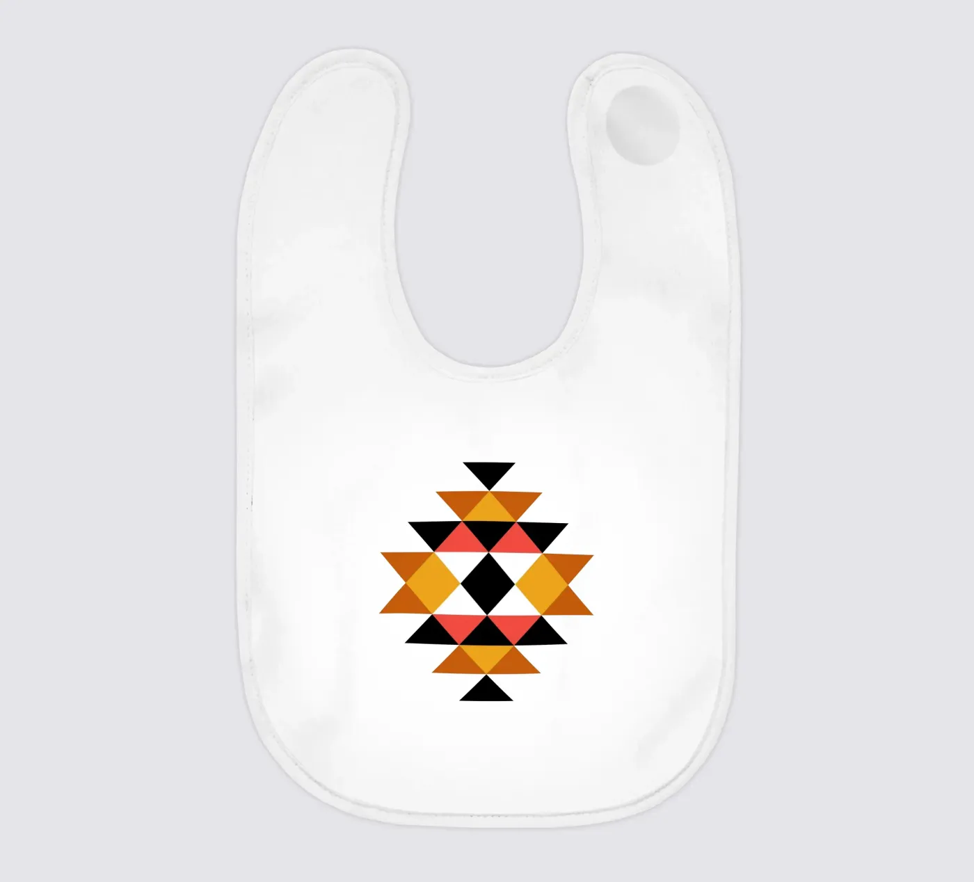 Aztec Pattern baby bib by Mariel Toigo