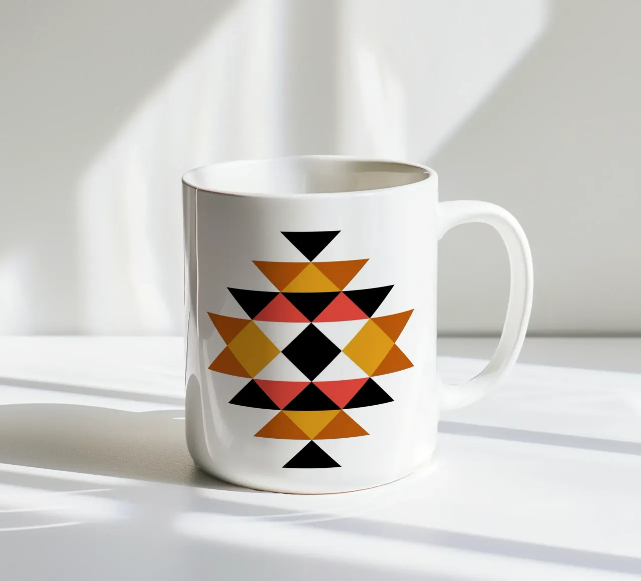 Aztec Pattern ceramic mug by Mariel Toigo