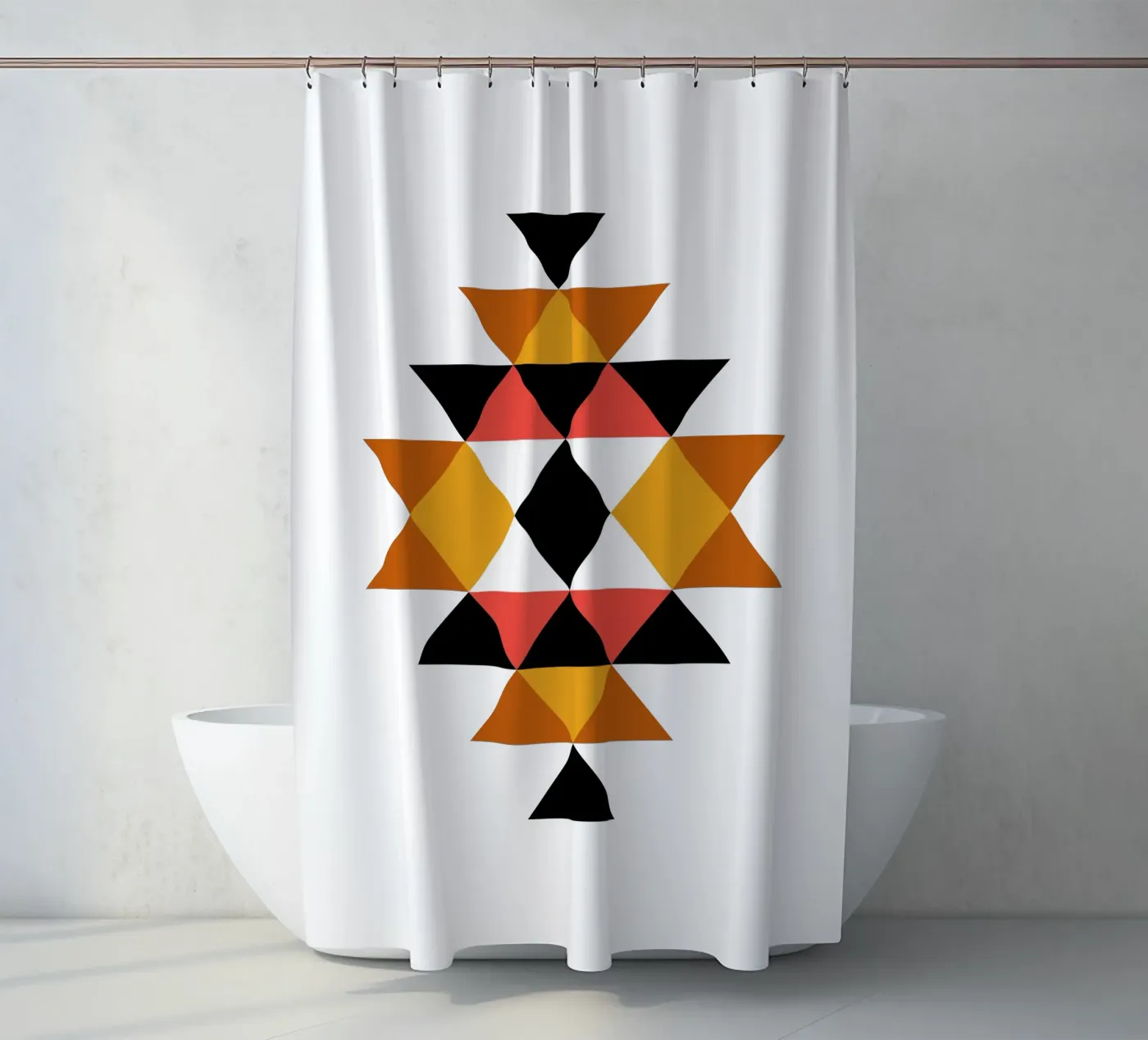 Aztec Pattern shower curtain by Mariel Toigo
