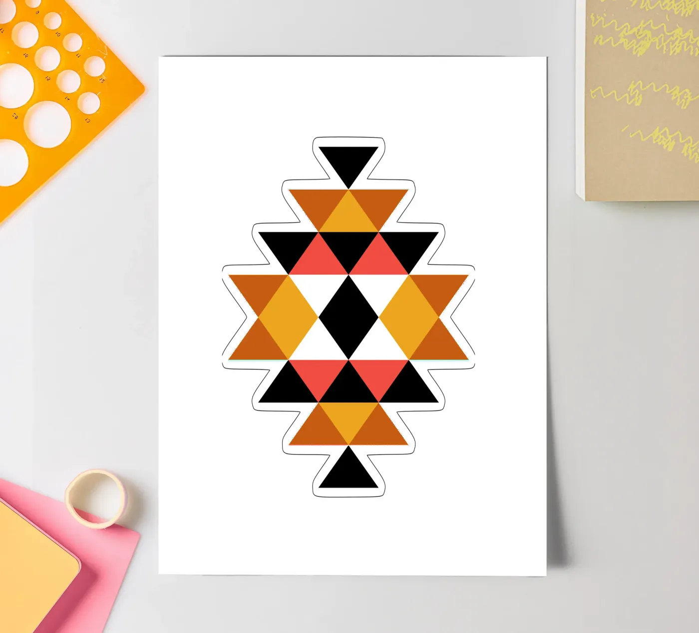 Aztec Pattern sticker sheet by Mariel Toigo