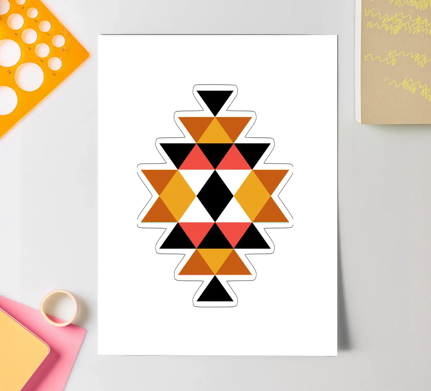 Aztec Pattern Stickerbogen von Mariel Toigo