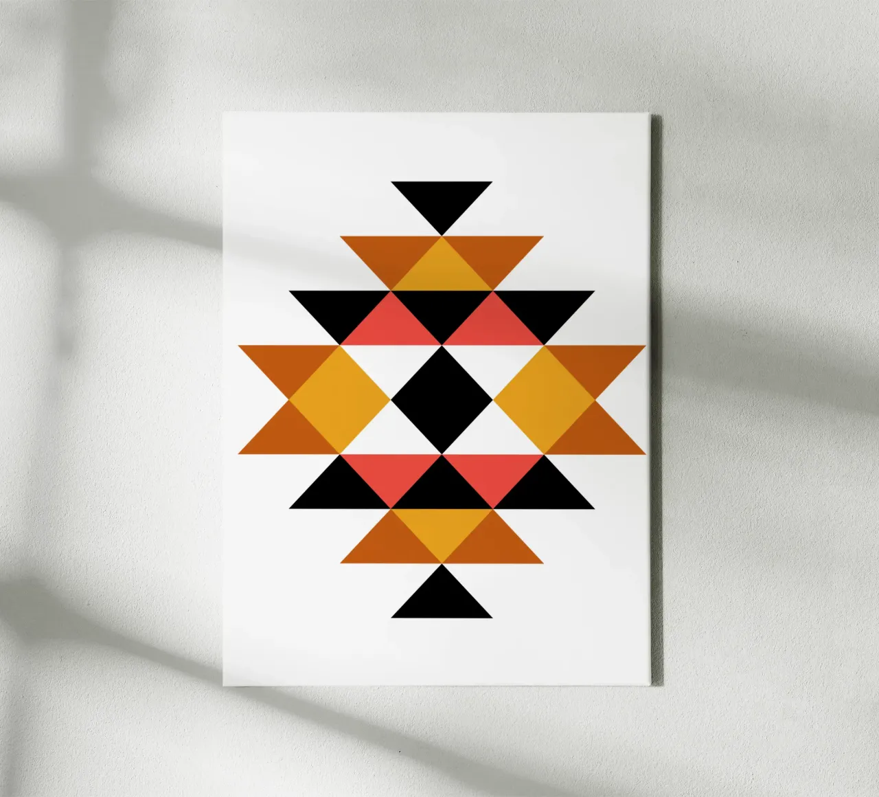 Aztec Pattern canvas with Floater frame by Mariel Toigo