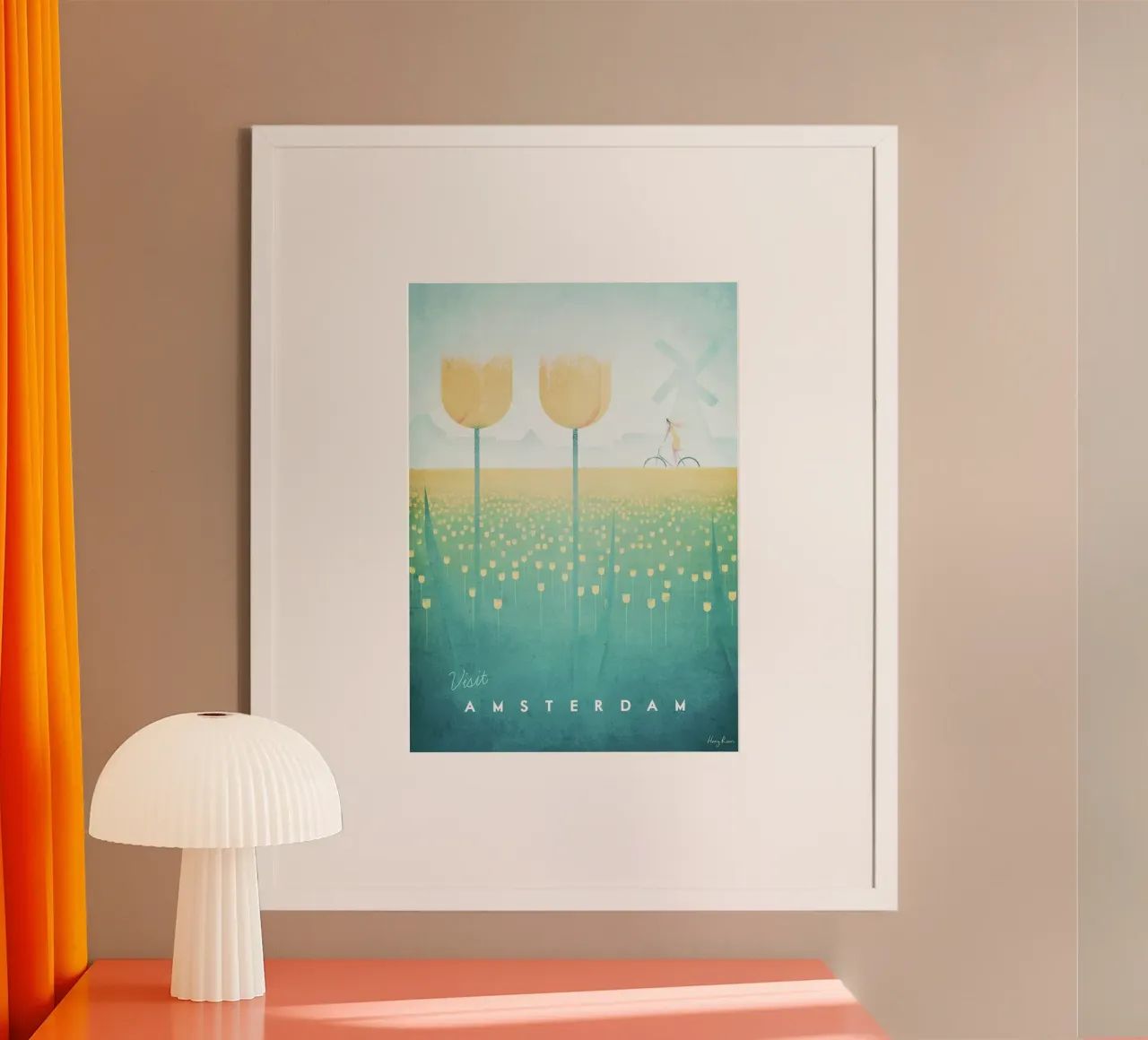 mulino a vento amsterdam poster con telaio in legno da unyil shope
