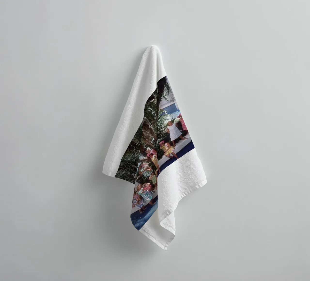 Gathering at the Pool - Slim Aarons towel by The Poster UK
