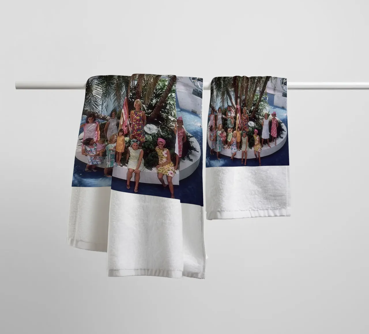 Gathering at the Pool - Slim Aarons towel by The Poster UK