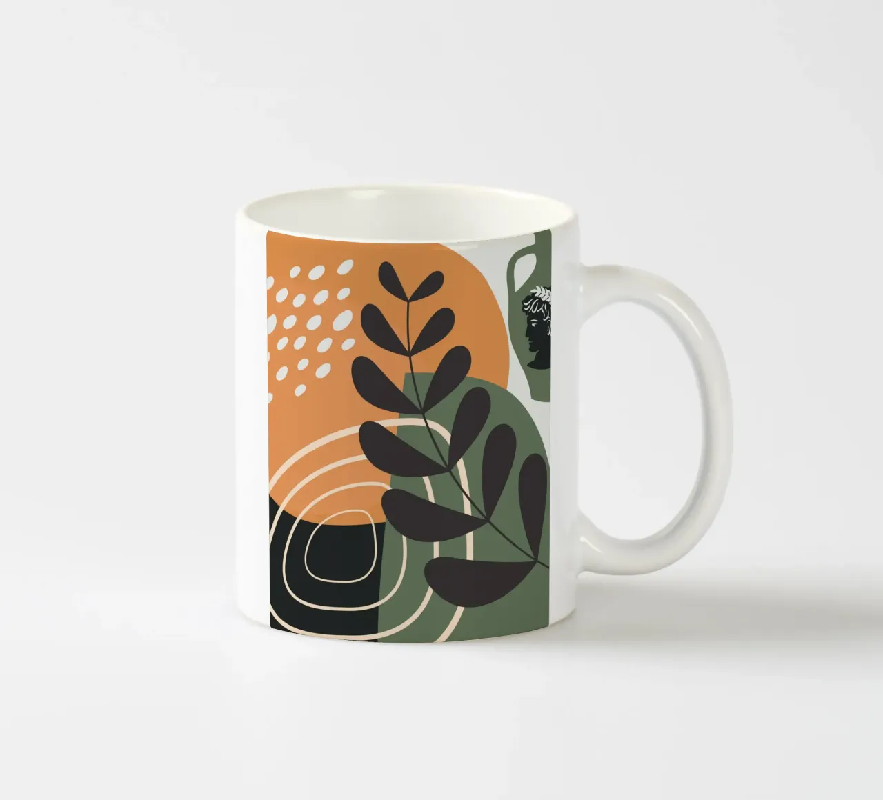 Foglia tropicale boho tazza in ceramica da Little Dean