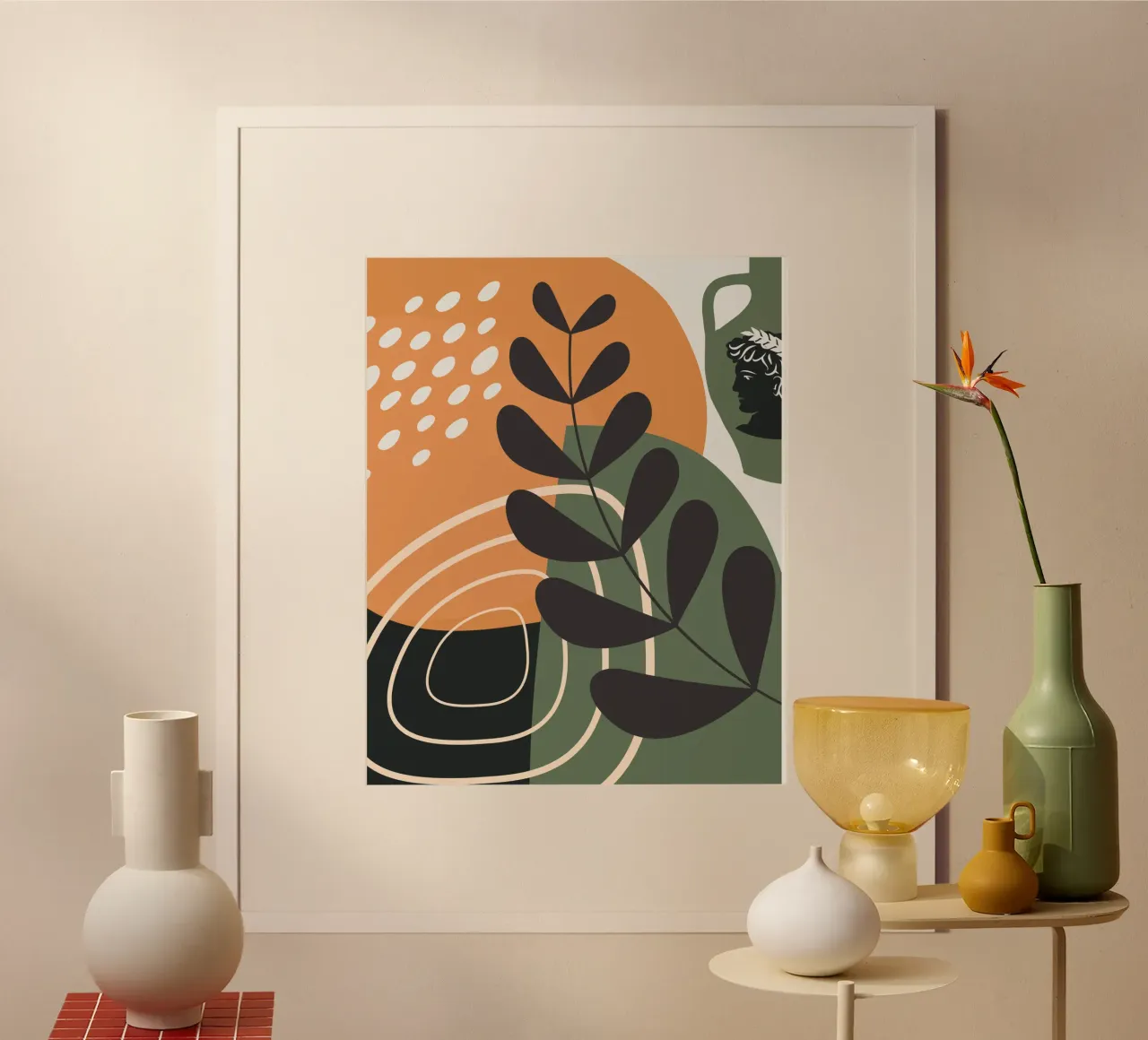 Foglia tropicale boho poster da Little Dean