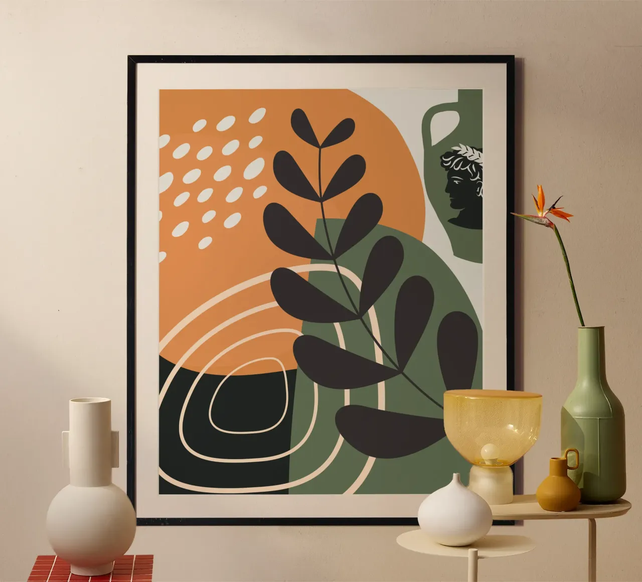 Foglia tropicale boho poster da Little Dean