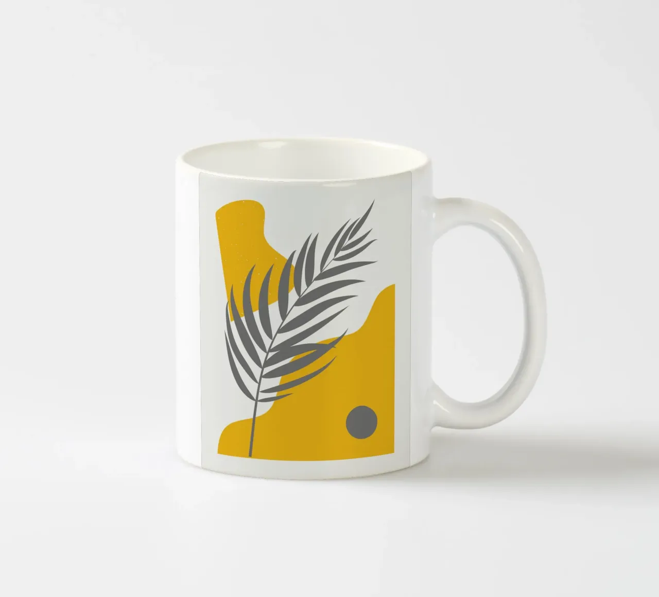 Boho Palm abstract keramische mok van Little Dean