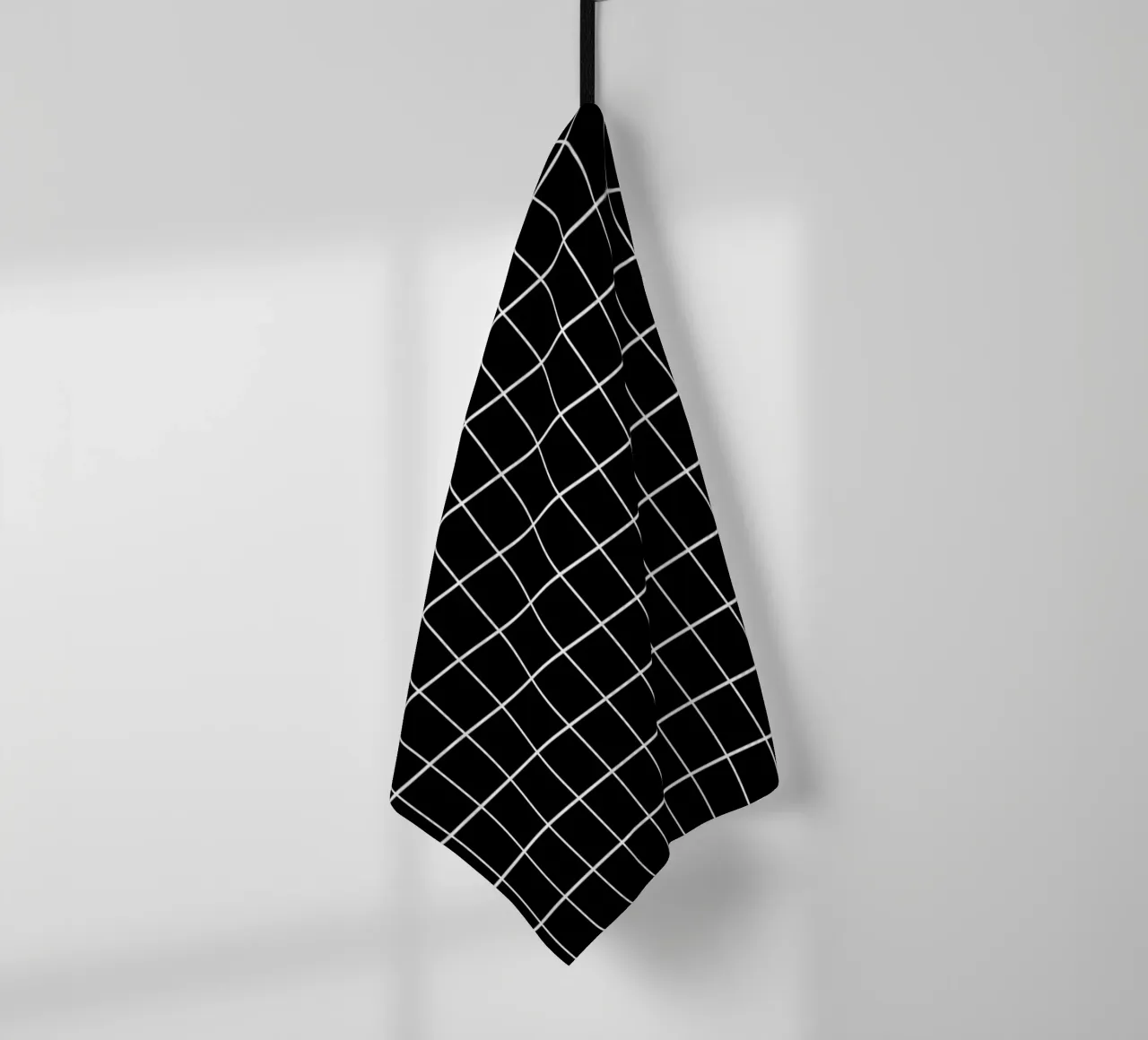 Minimal Basic Classic Grid | Blanc sur noir torchon de Beauty in Simplicity