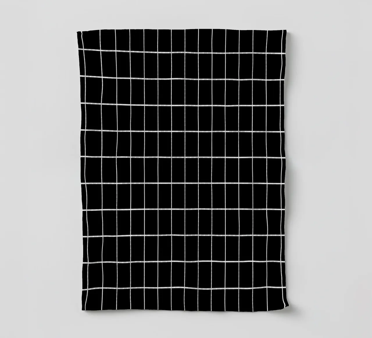 Minimal Basic Classic Grid | Blanc sur noir torchon de Beauty in Simplicity