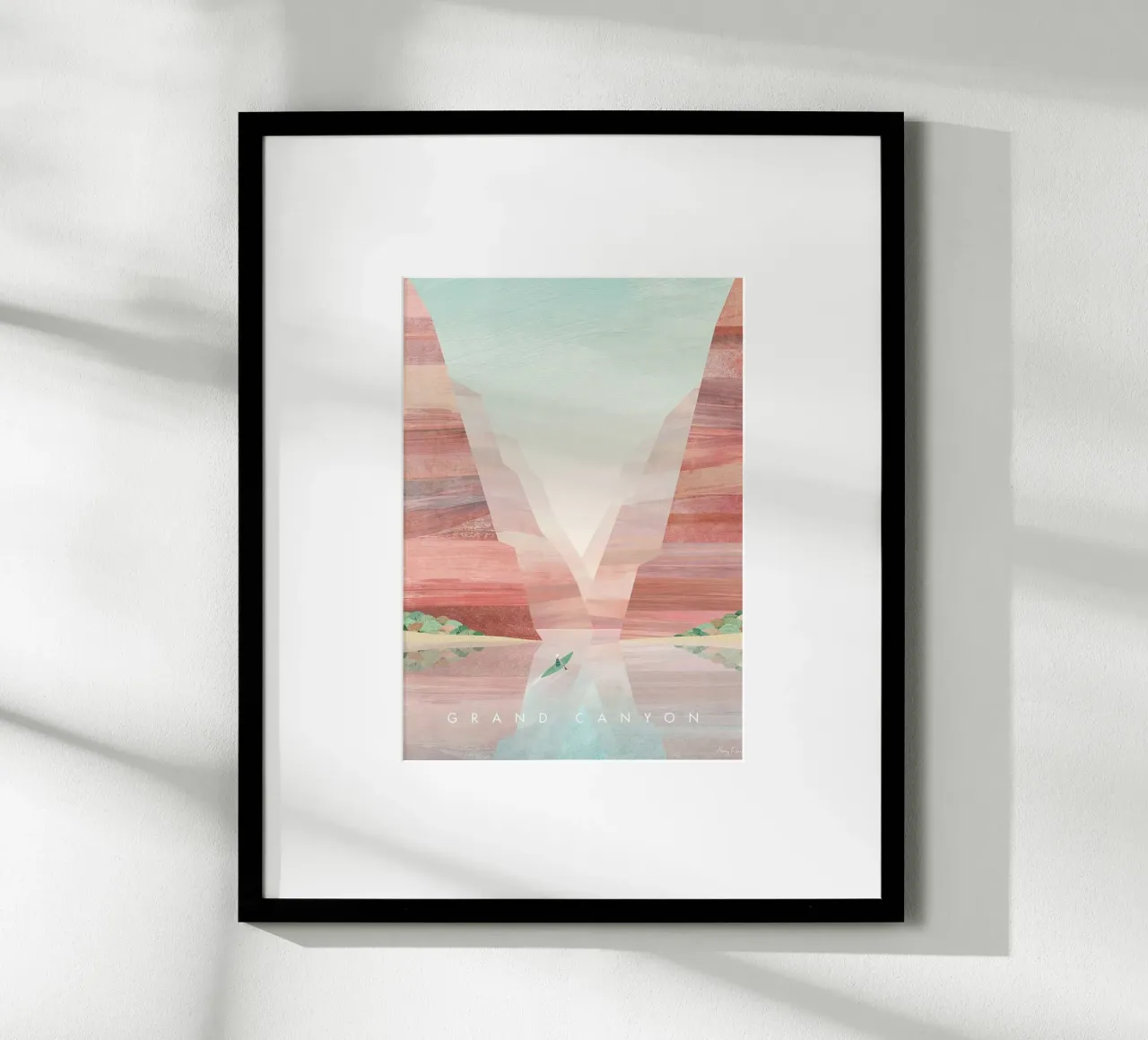 Esplorazione del Grand Canyon in tutta tranquillità poster con telaio in alluminio da unyil shope
