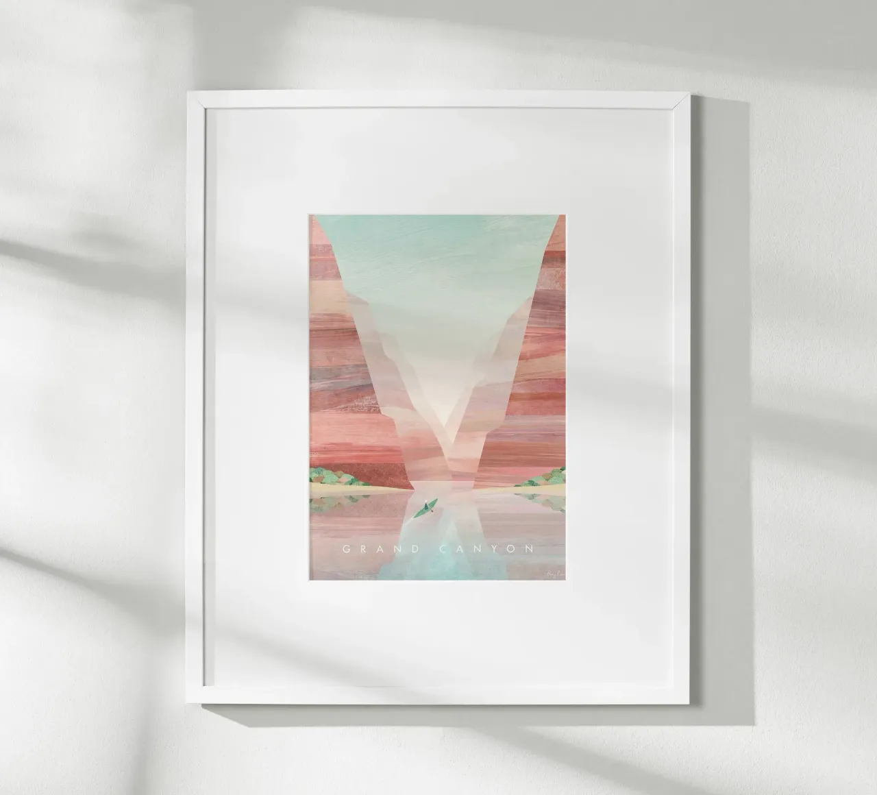 Esplorazione del Grand Canyon in tutta tranquillità poster con telaio in alluminio da unyil shope
