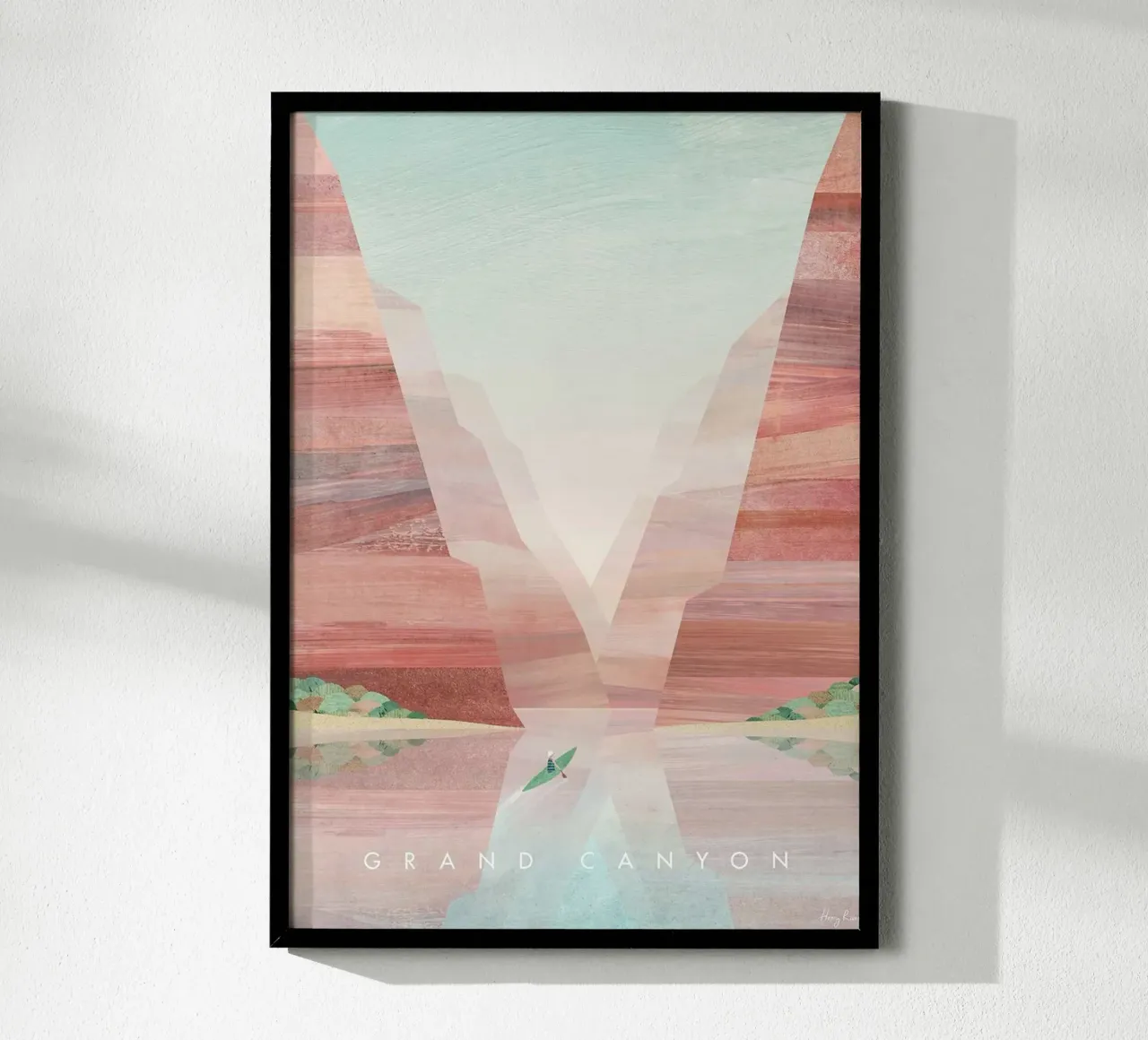 Esplorazione del Grand Canyon in tutta tranquillità poster con telaio in alluminio da unyil shope