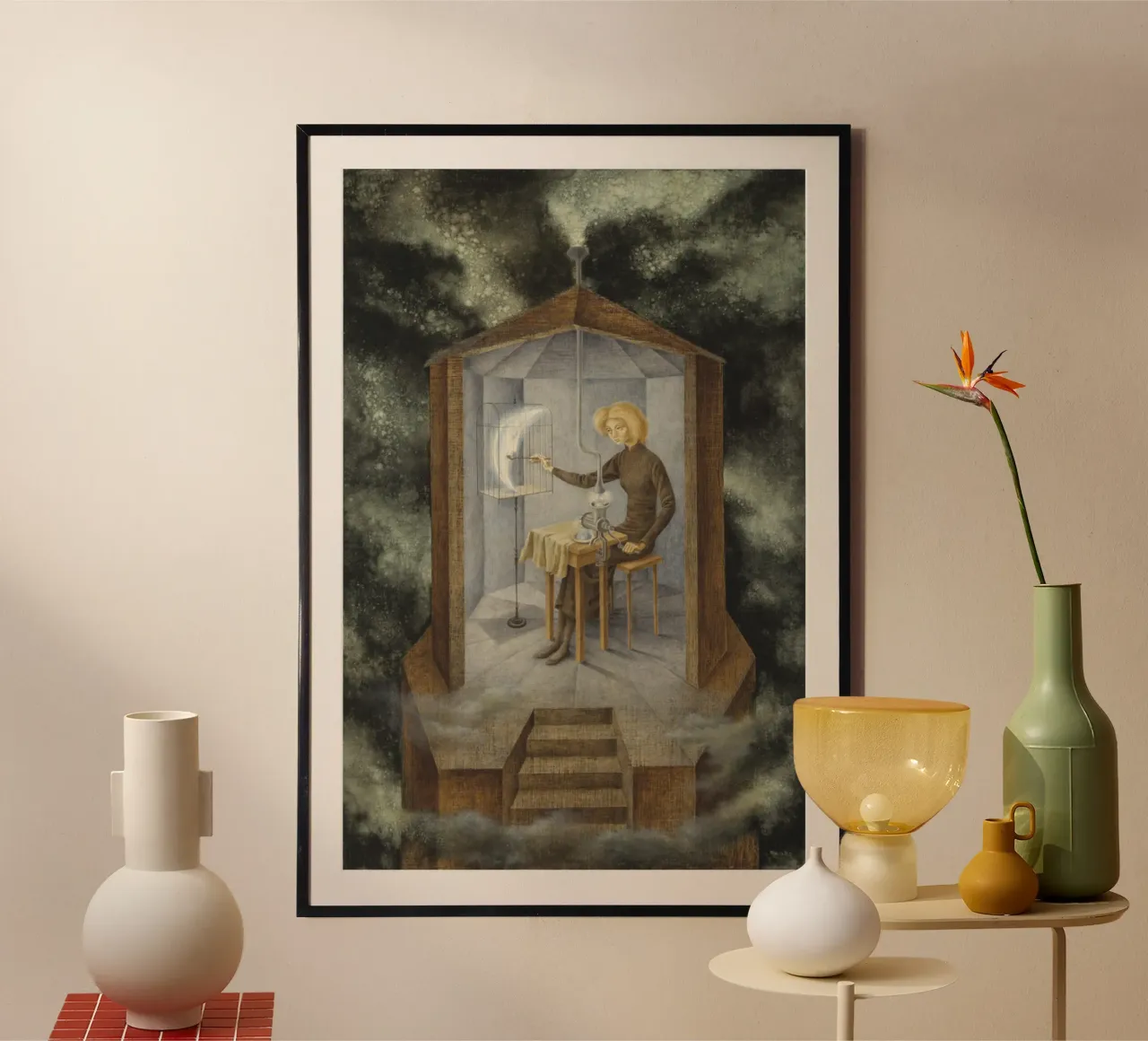 Remedios Varo Papilla stellare poster con telaio in plastica da Kunze Gallery