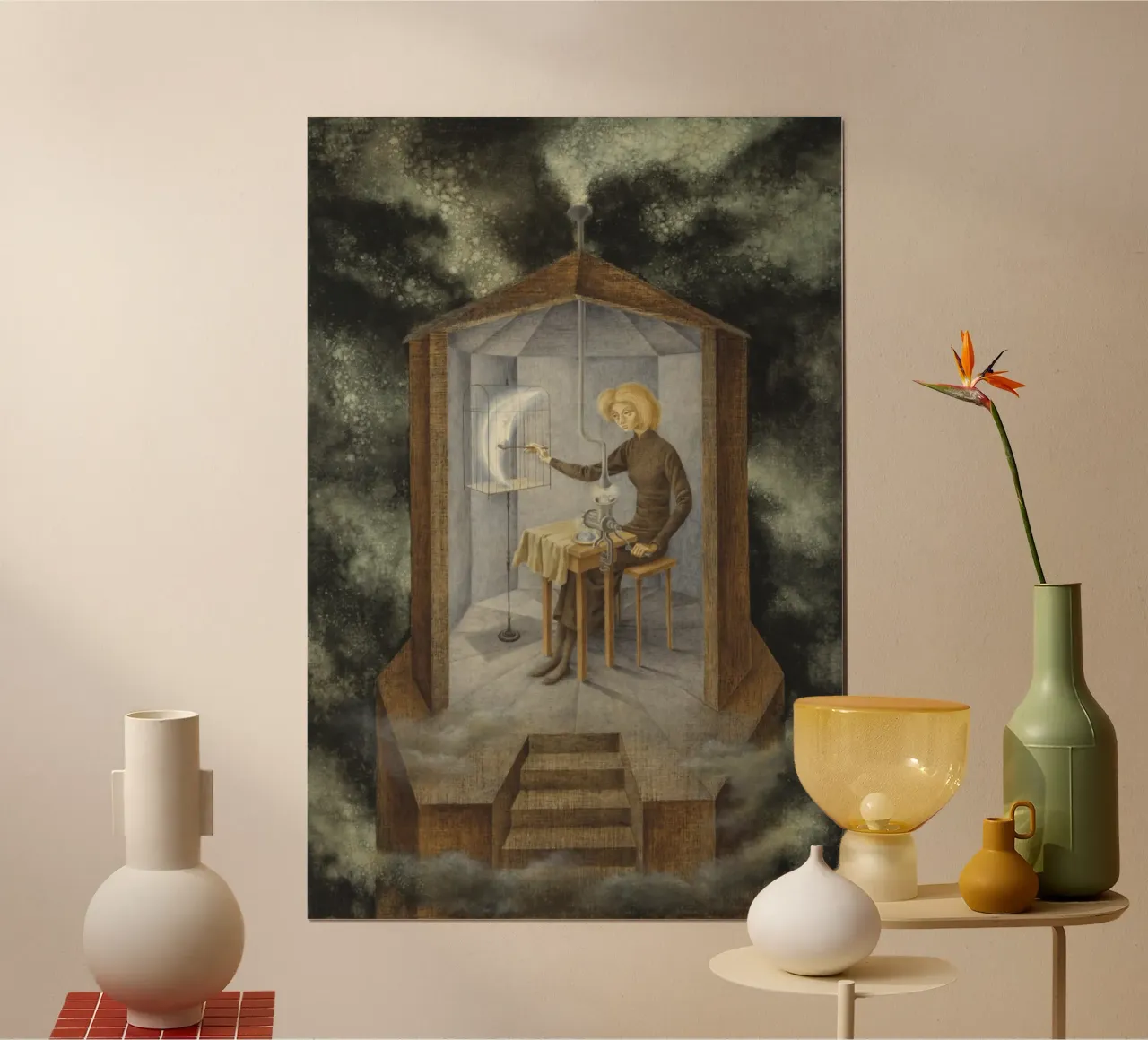 Remedios Varo Papilla stellare poster con telaio in plastica da Kunze Gallery
