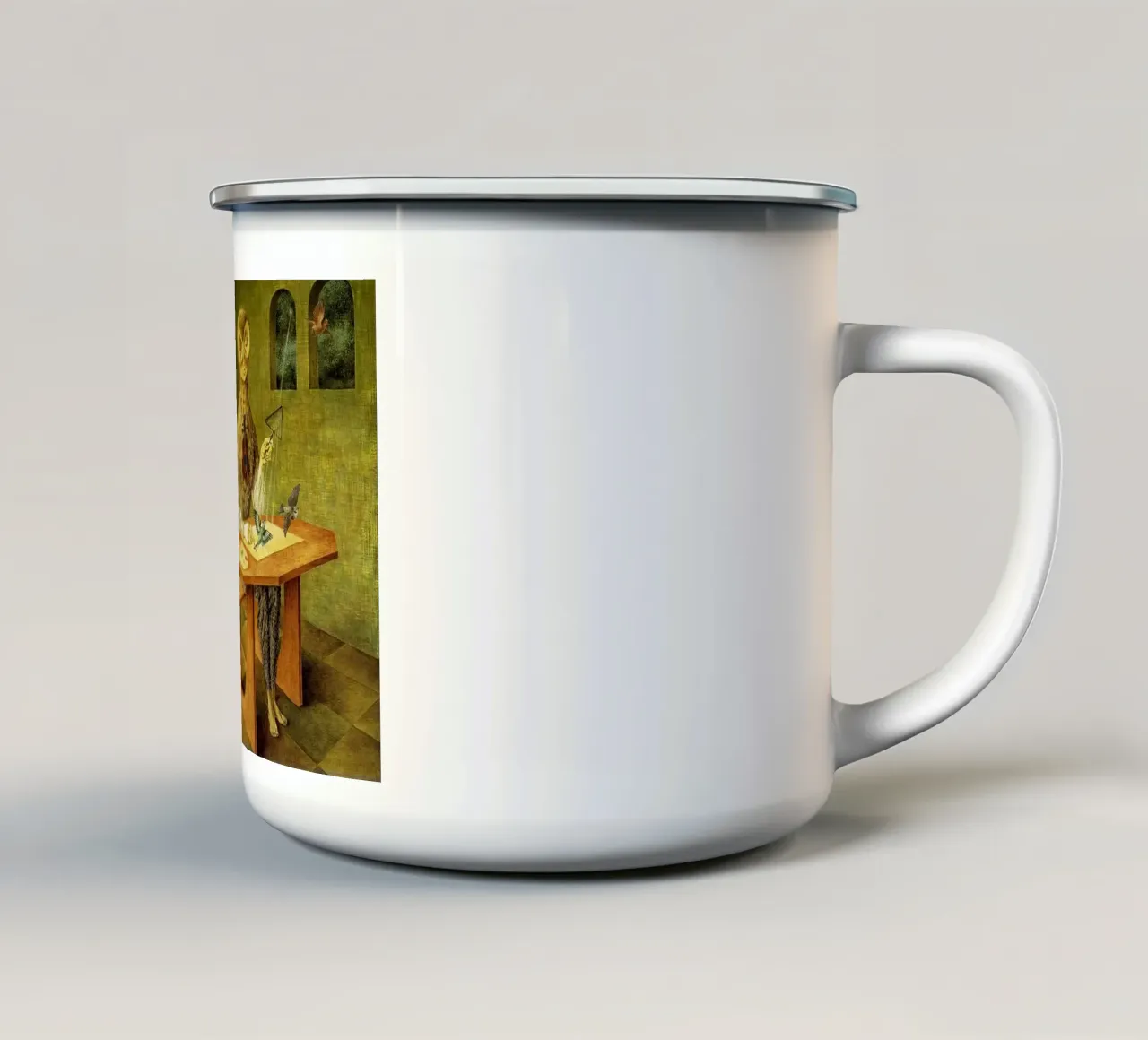 Remedios Varo Creazione di uccelli tazza in smalto da Kunze Gallery