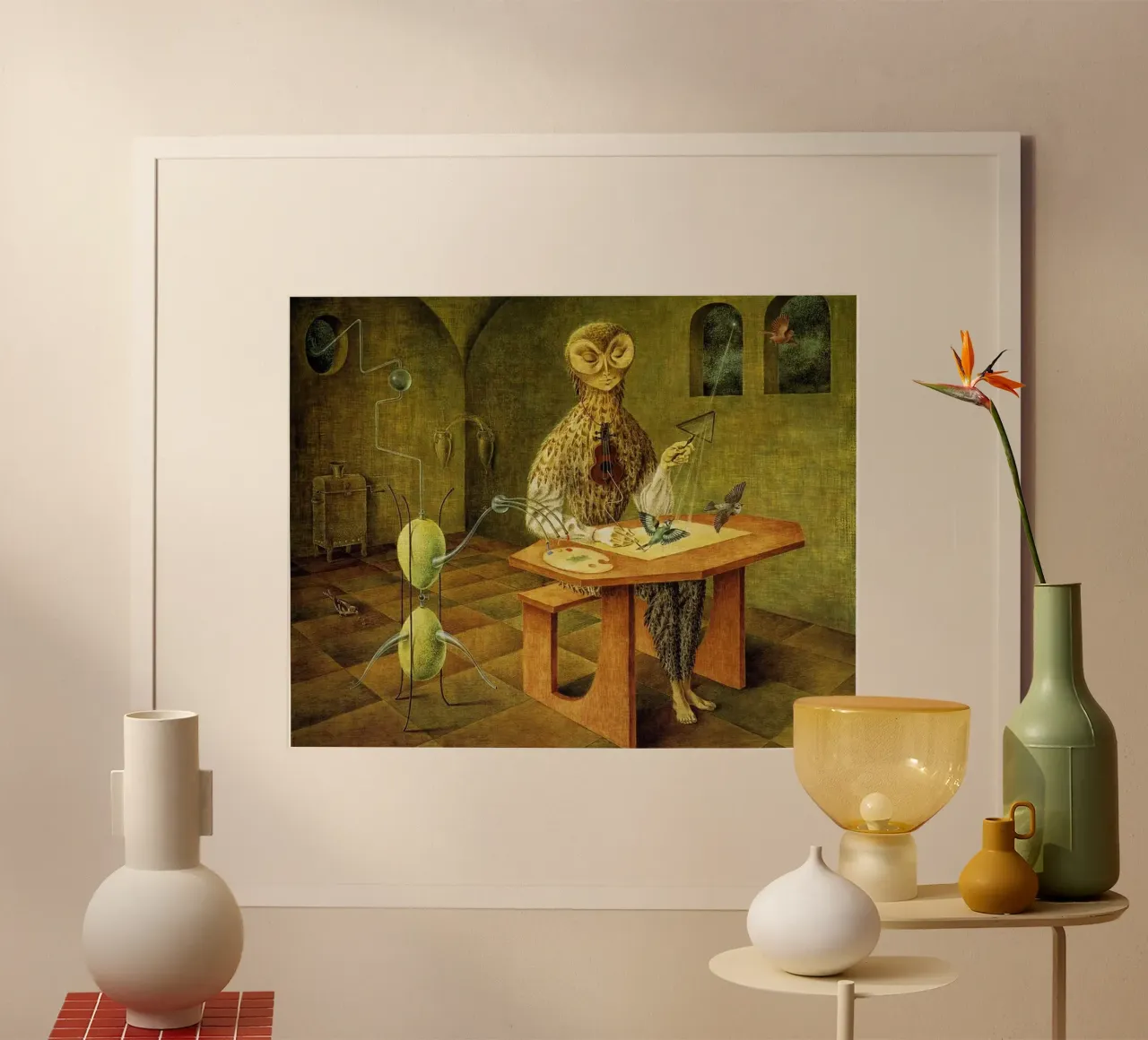 Remedios Varo Creazione di uccelli poster da Kunze Gallery