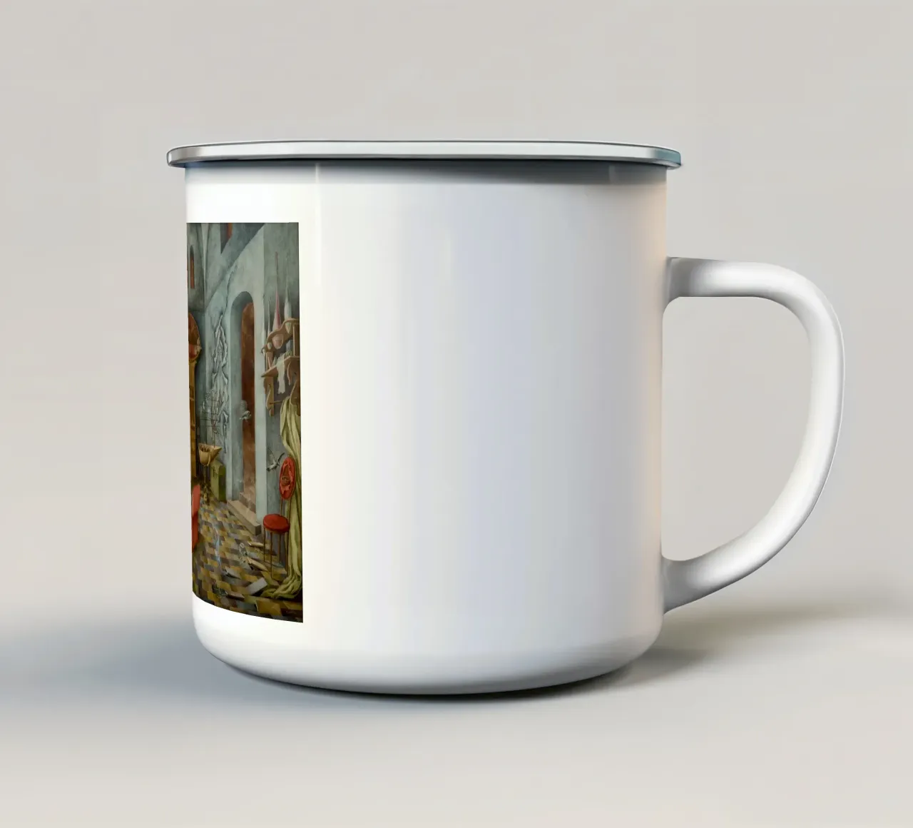 Remedios Varo Armonia tazza in smalto da Kunze Gallery