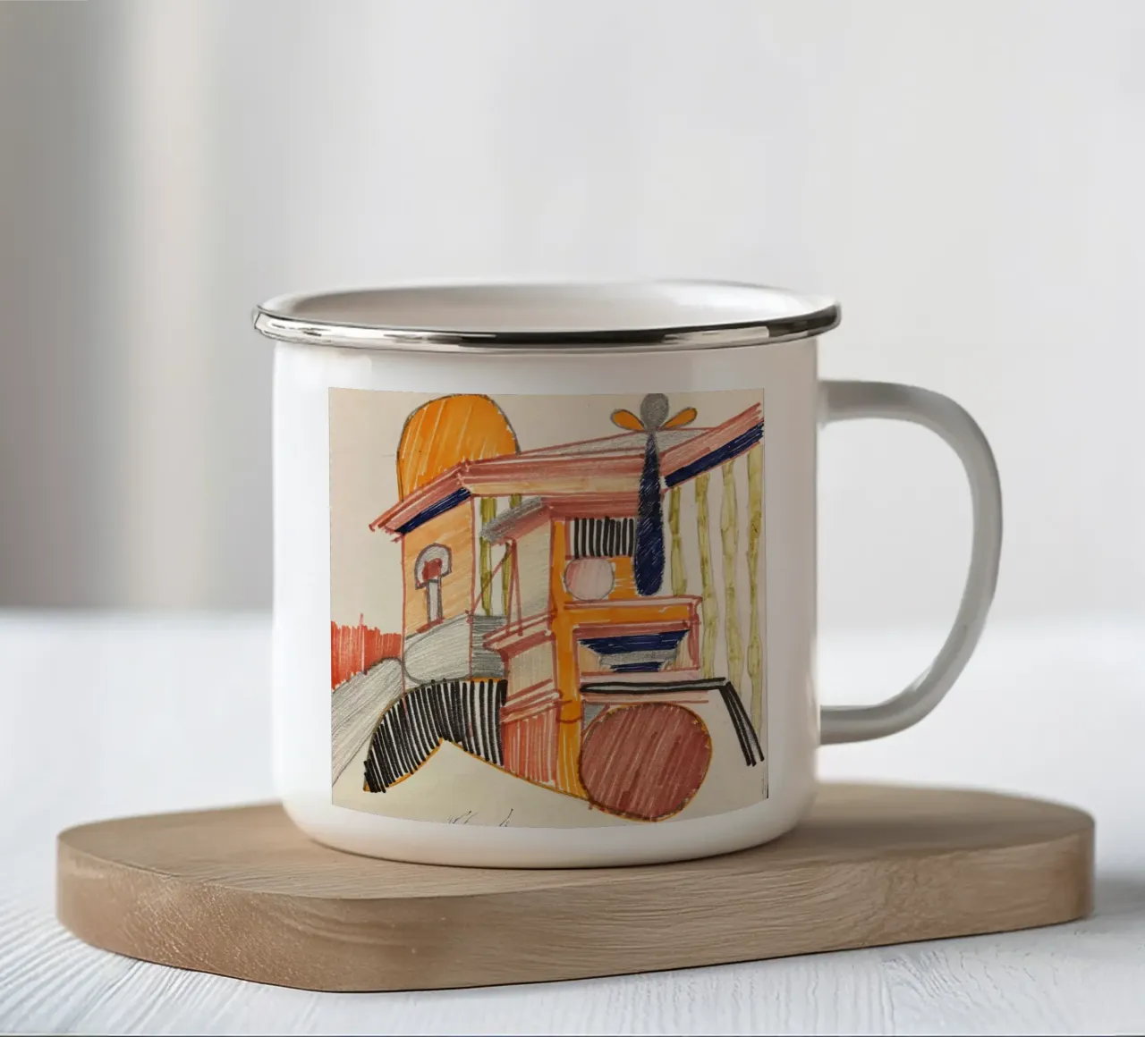 Barcelona tazza in smalto da Silvaya