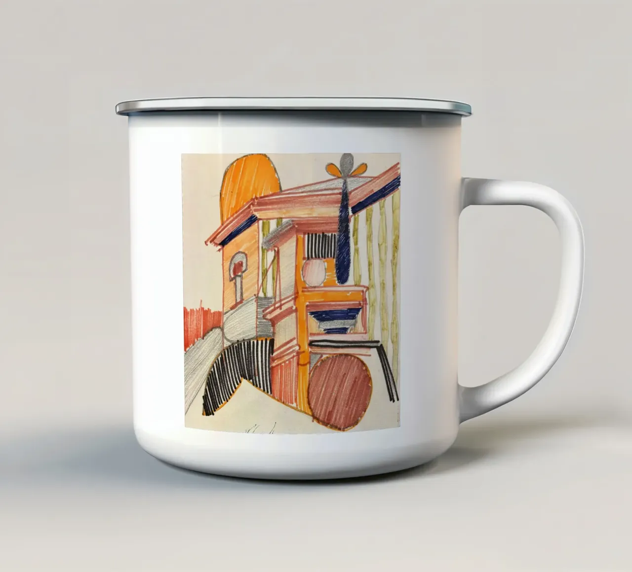 Barcelona tazza in smalto da Silvaya