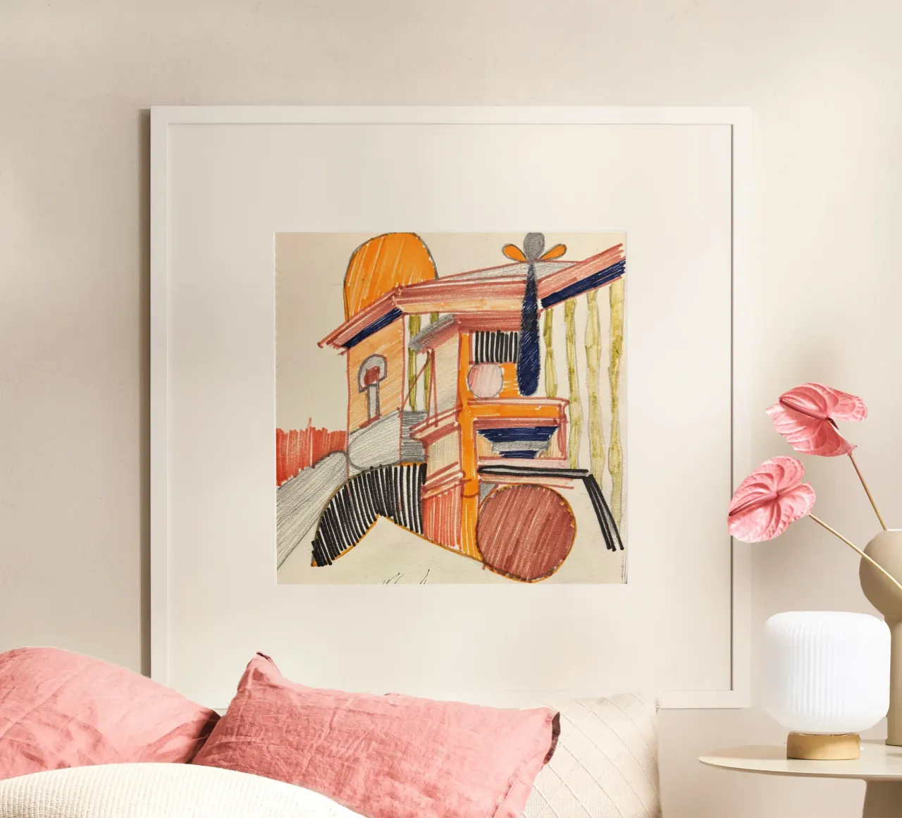 Barcelona poster con telaio in legno da Silvaya