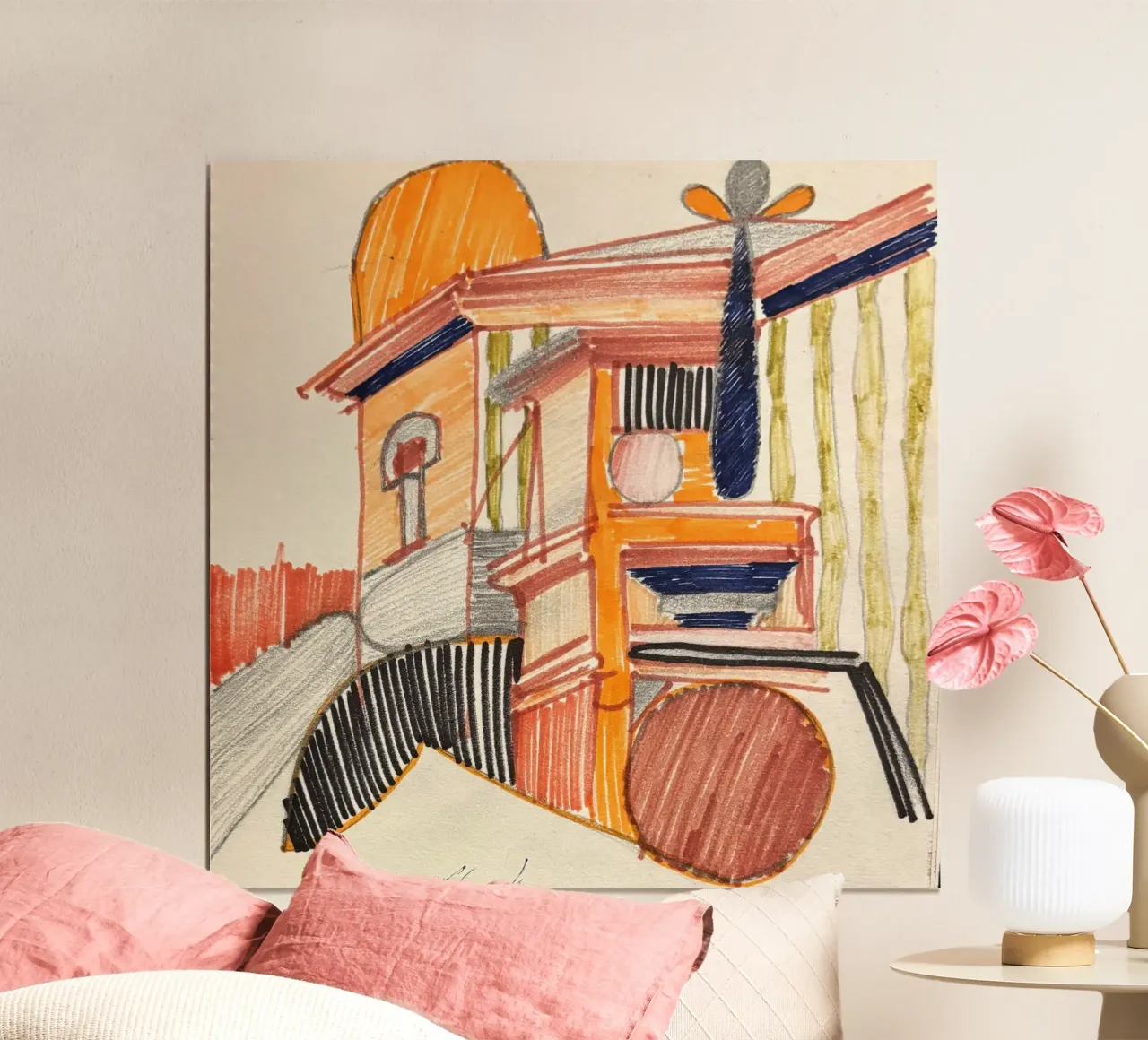 Barcelona poster con telaio in legno da Silvaya