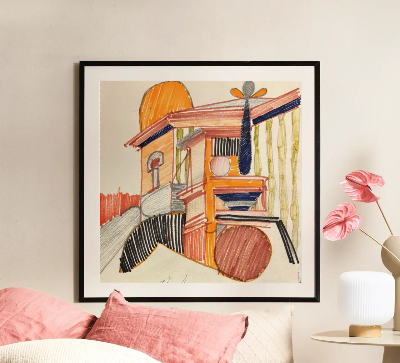 Barcelona poster con telaio in legno da Silvaya