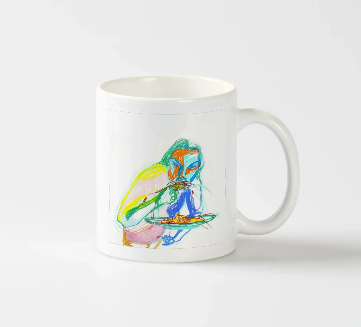 Spaghetti ceramic mug by Silvaya