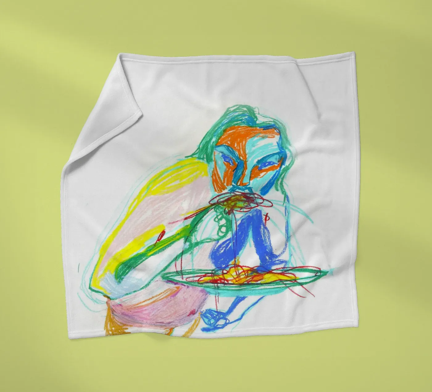 Spaghetti Fleecedecke von Silvaya