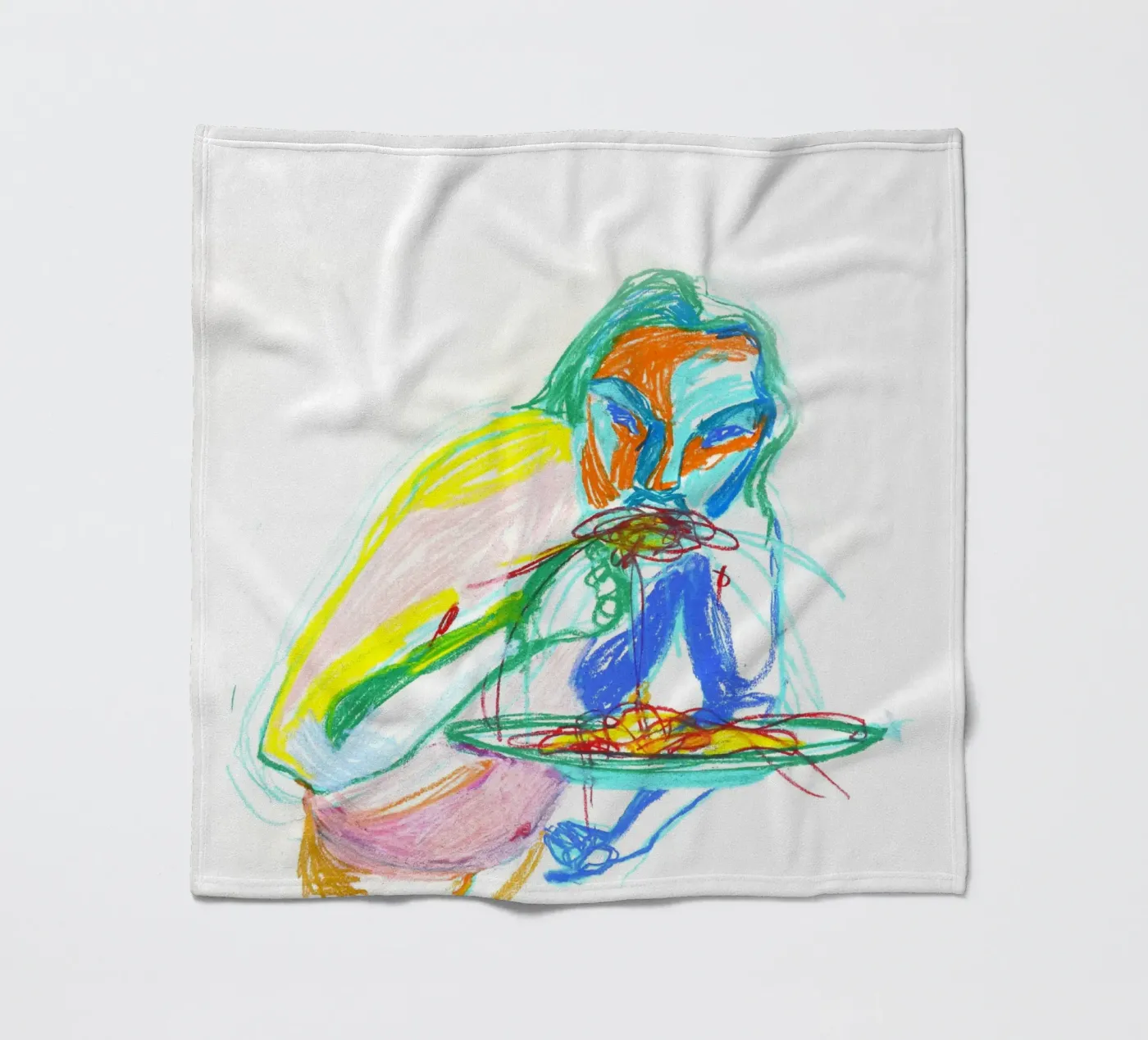 Spaghetti Fleecedecke von Silvaya