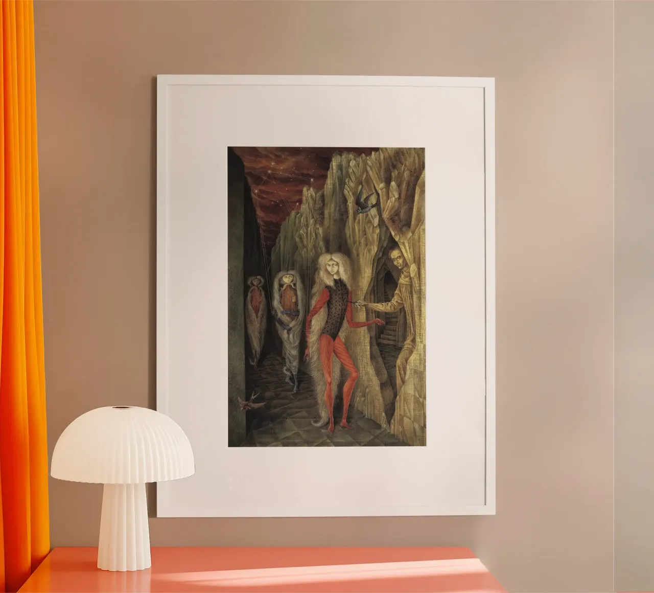 Remedios Varo Ritratto del Dr. Ignacio Chávez poster con telaio in plastica da Kunze Gallery